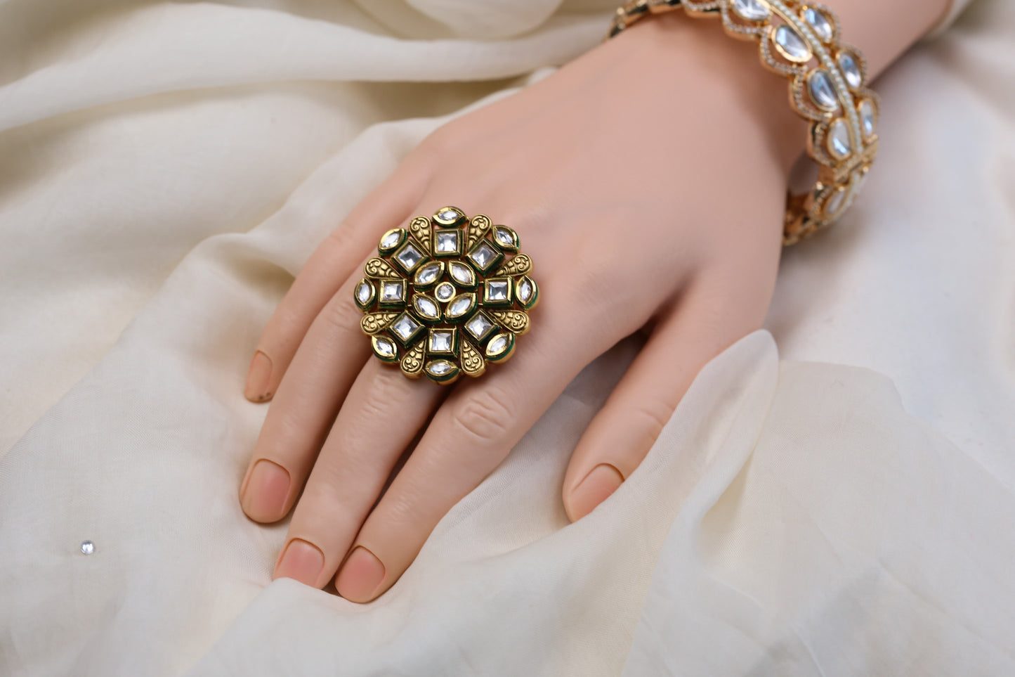 Bikaneri Kundan Rings (Adjustable)