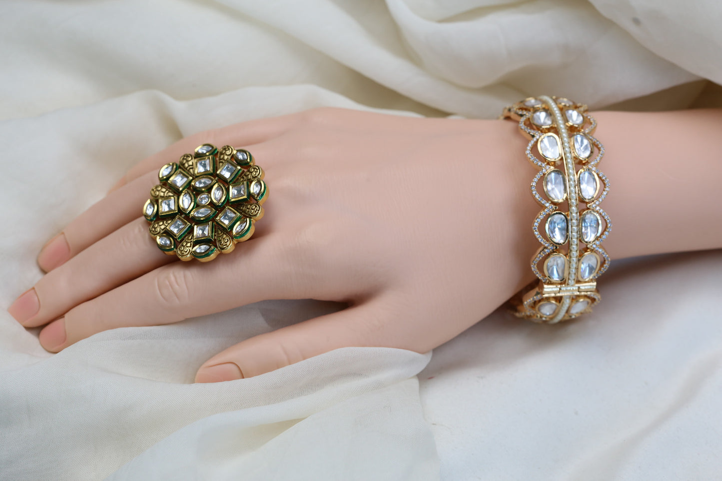 Bikaneri Kundan Rings (Adjustable)