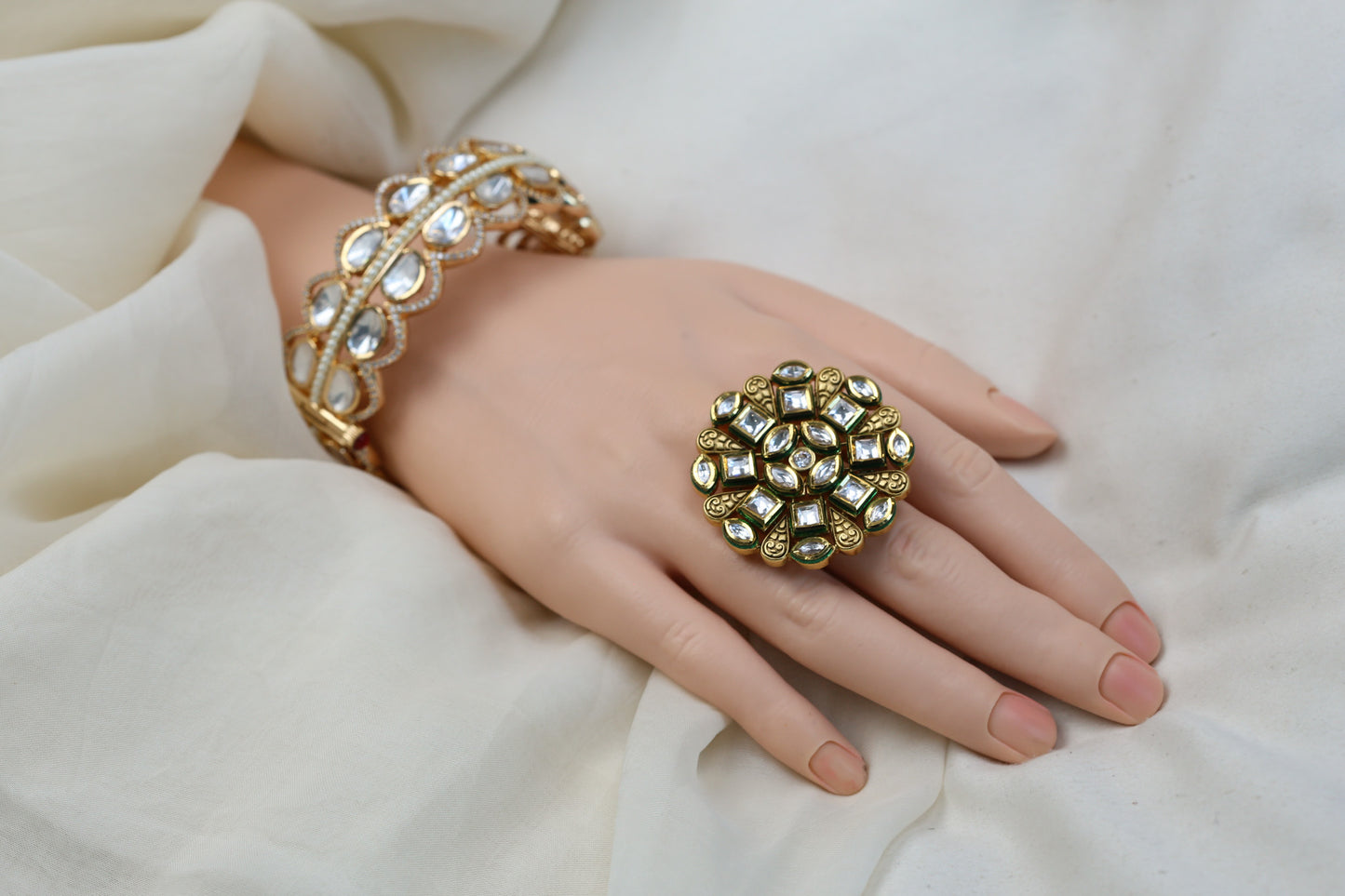 Bikaneri Kundan Rings (Adjustable)