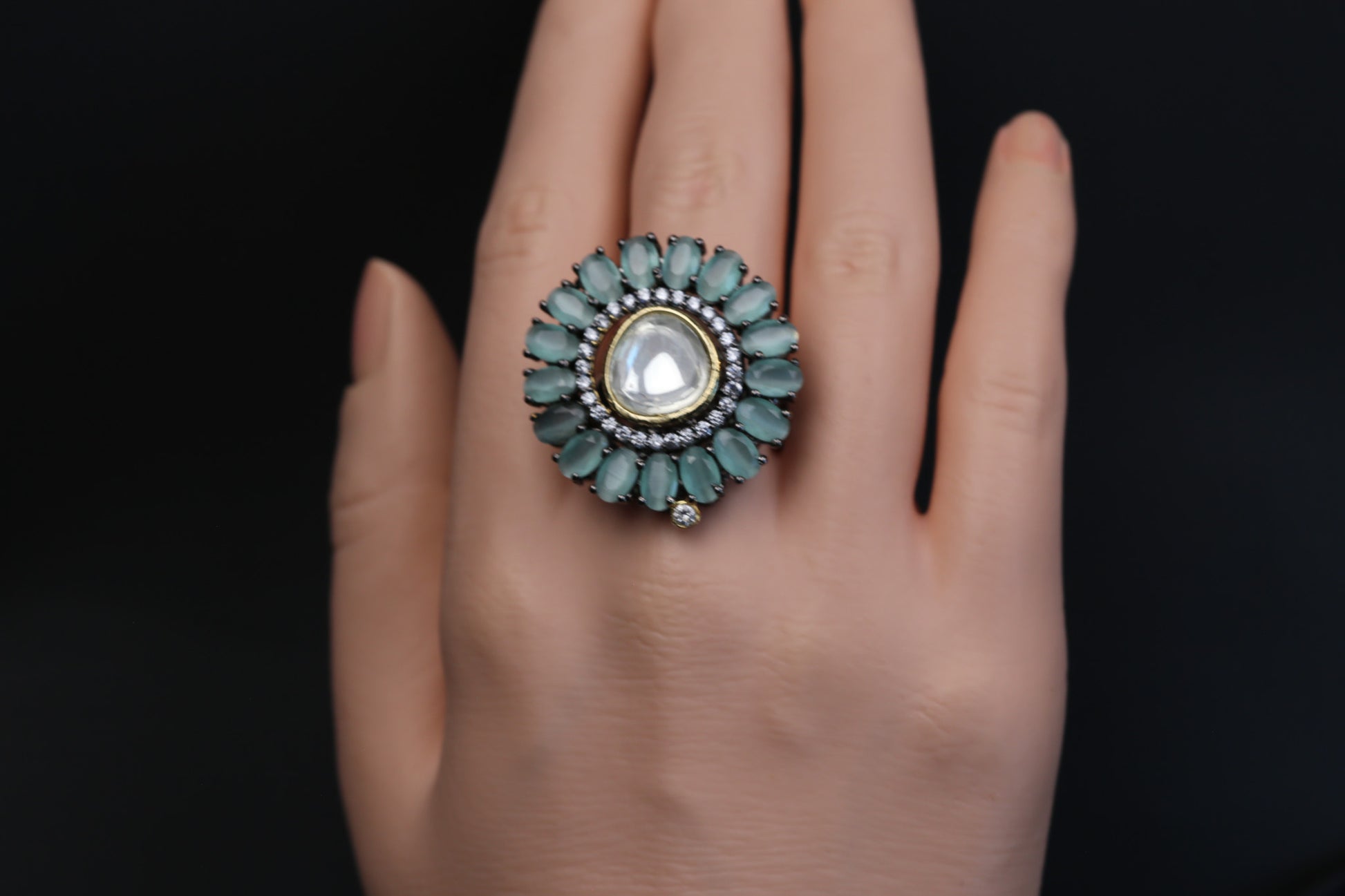 Premium Uncut Victorian Polki Ring