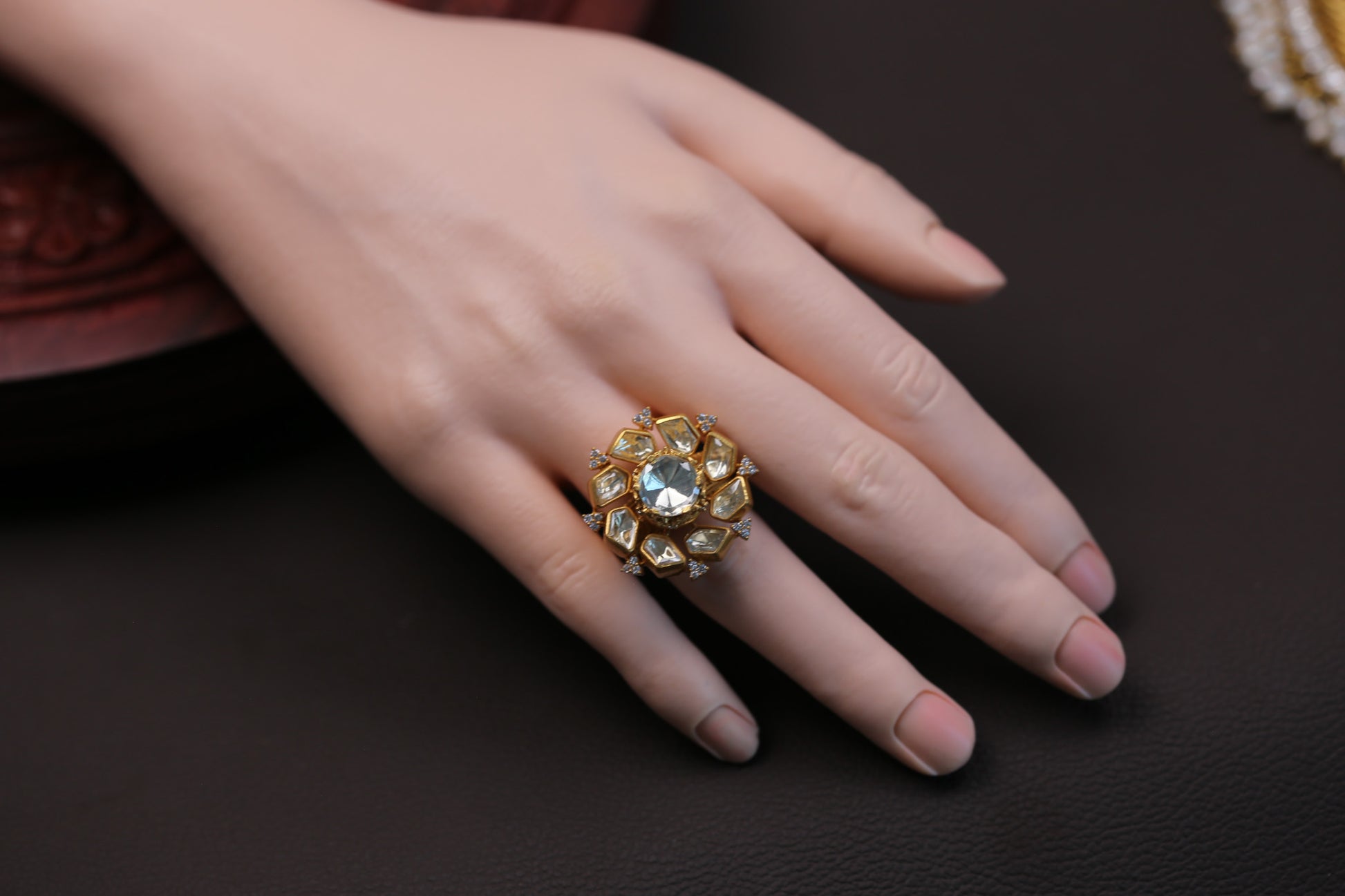 3D Real Moissanite Ring - Clear