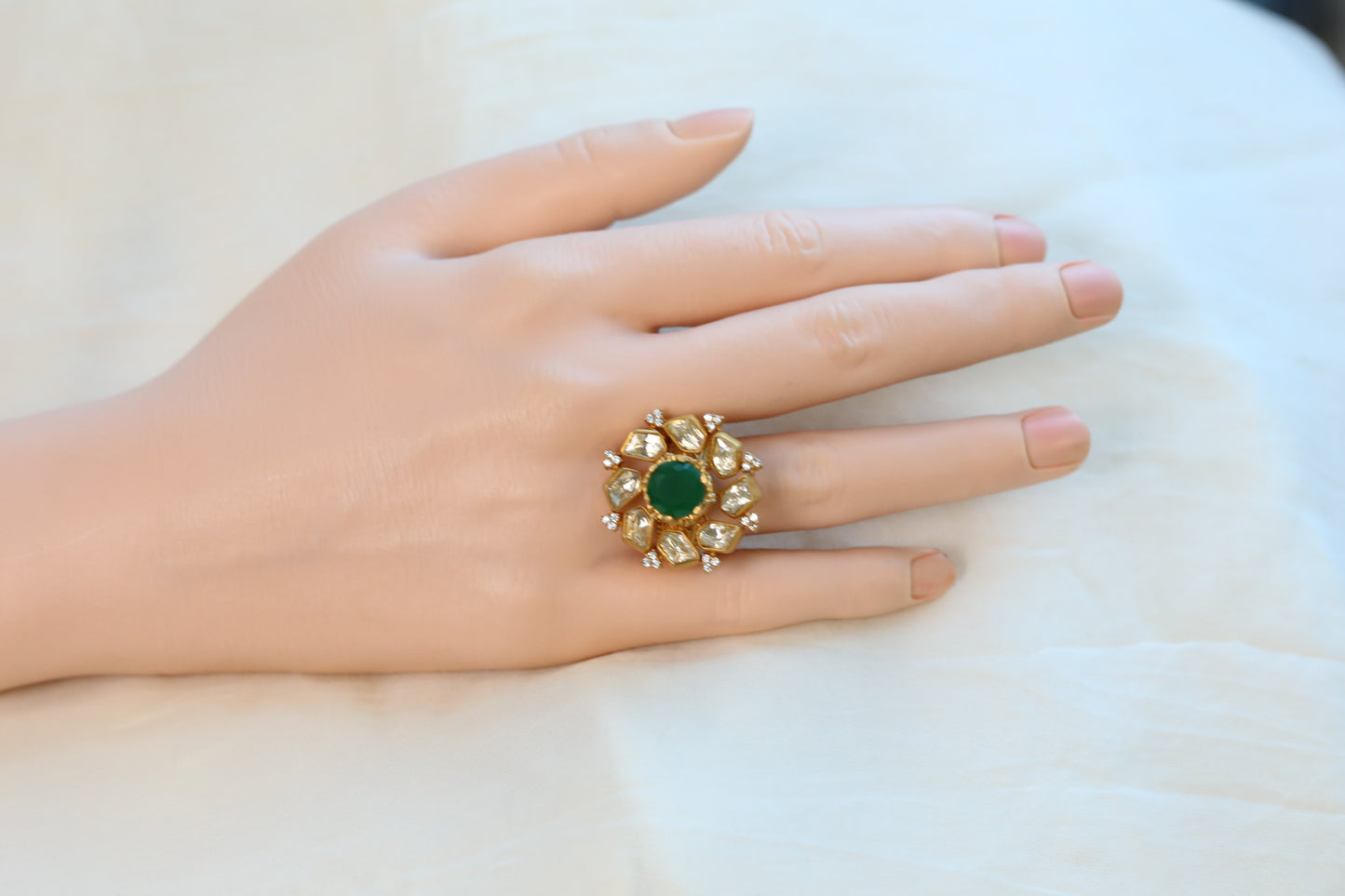 3D Real Moissanite Ring - Green