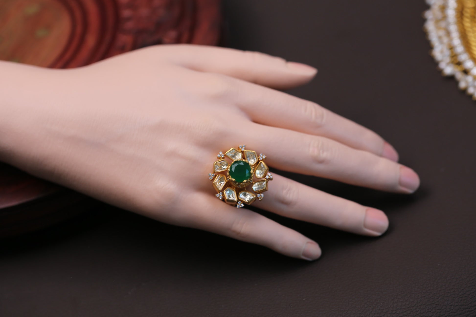 3D Real Moissanite Ring - Green