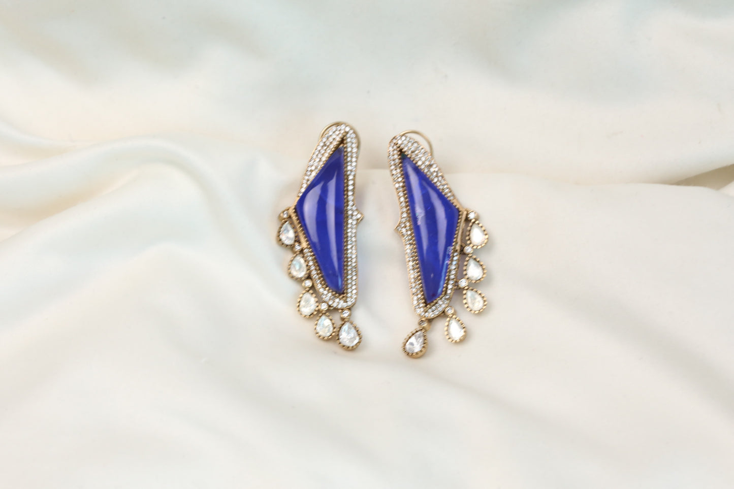 Contemporary Pota Doublet Polki Earrings
