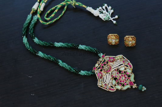 Fusion Jadau Removable Pendant Necklace Set  (103-92)