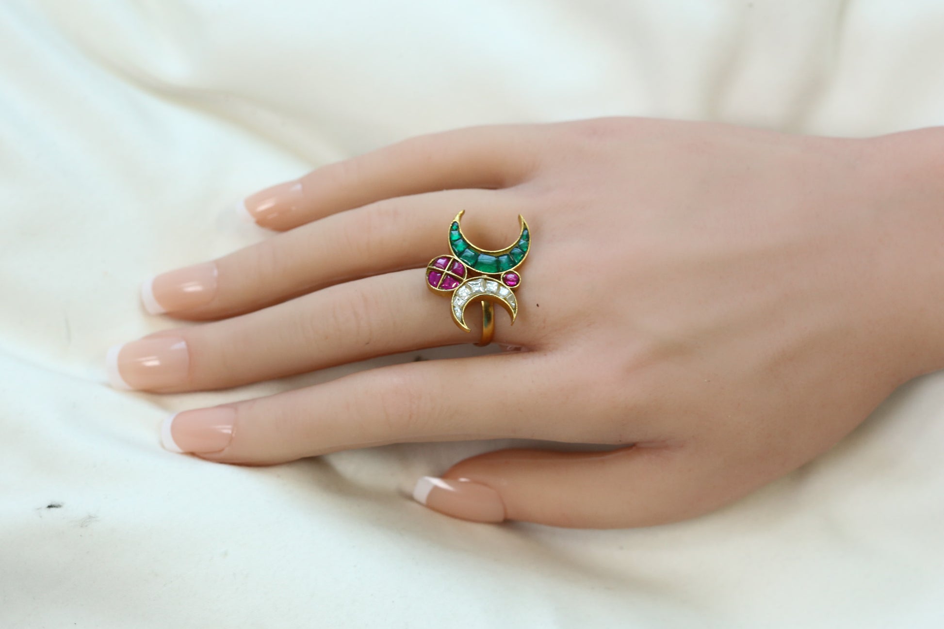 Fusion Takkar Kundan Work Rings (Adjustable)