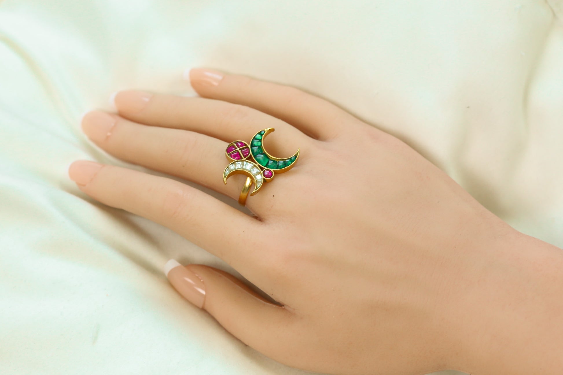 Fusion Takkar Kundan Work Rings (Adjustable)