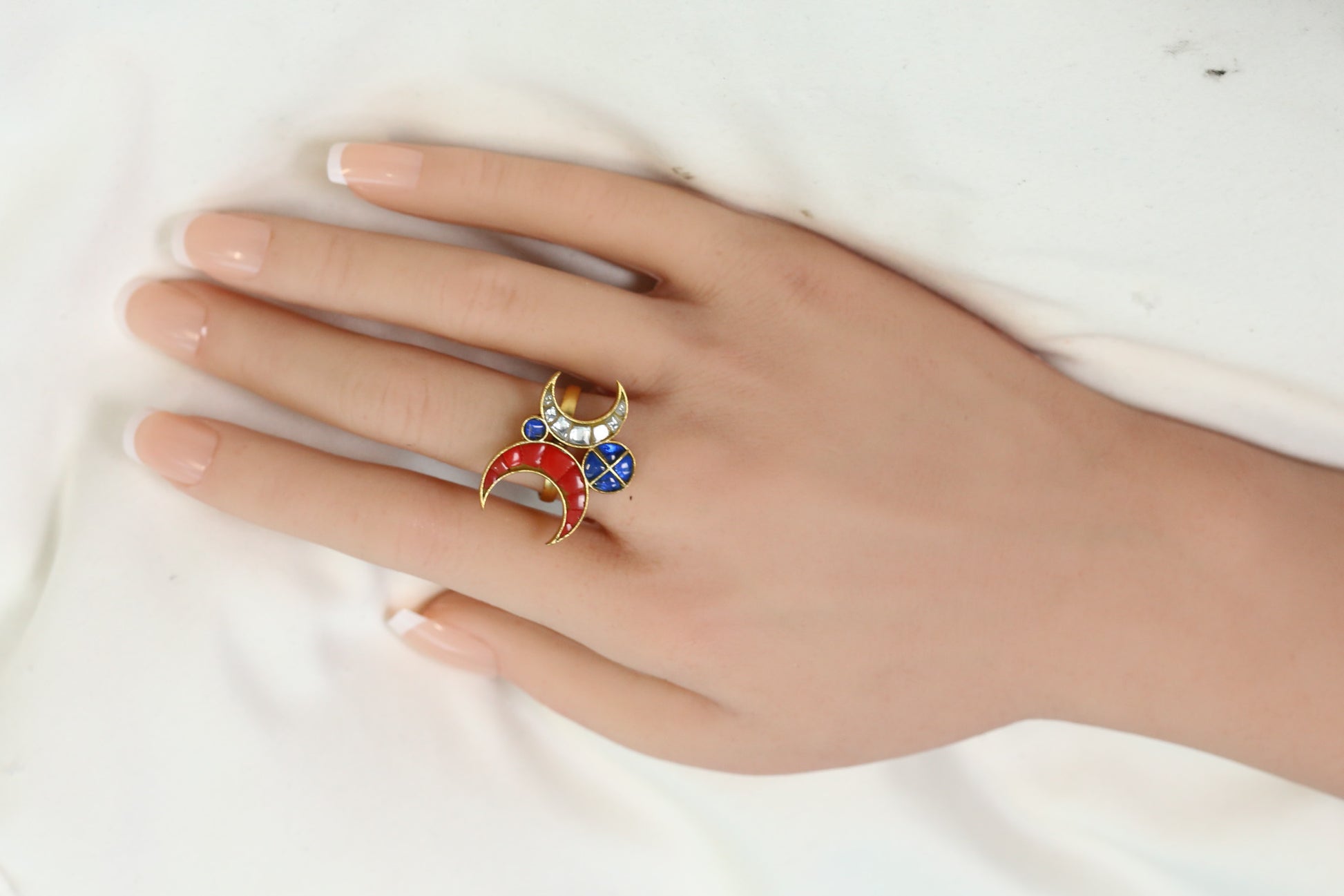 Fusion Takkar Kundan Work Rings (Adjustable)