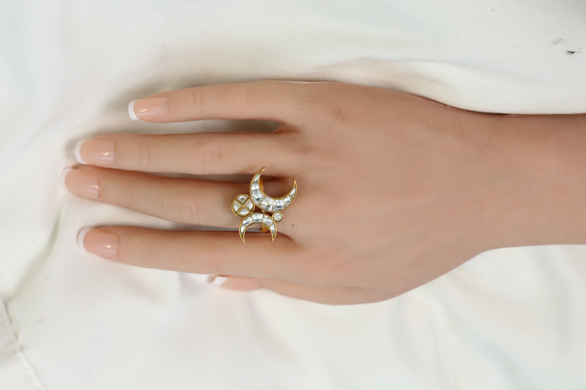 Fusion Takkar Kundan Work Rings (Adjustable)
