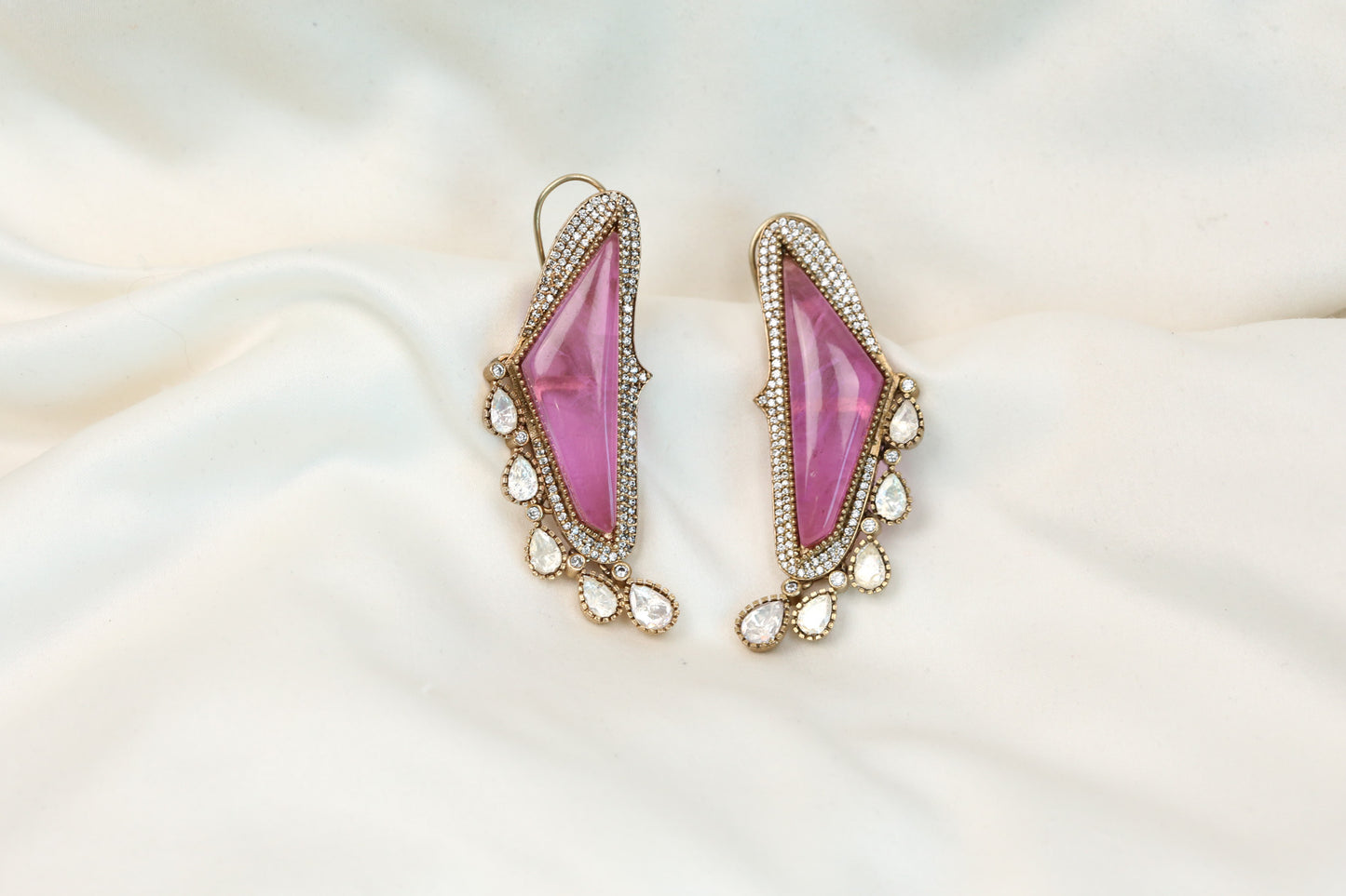 Contemporary Pota Doublet Polki Earrings