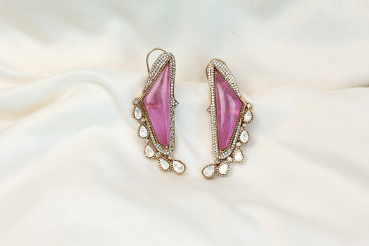 Contemporary Pota Doublet Polki Earrings