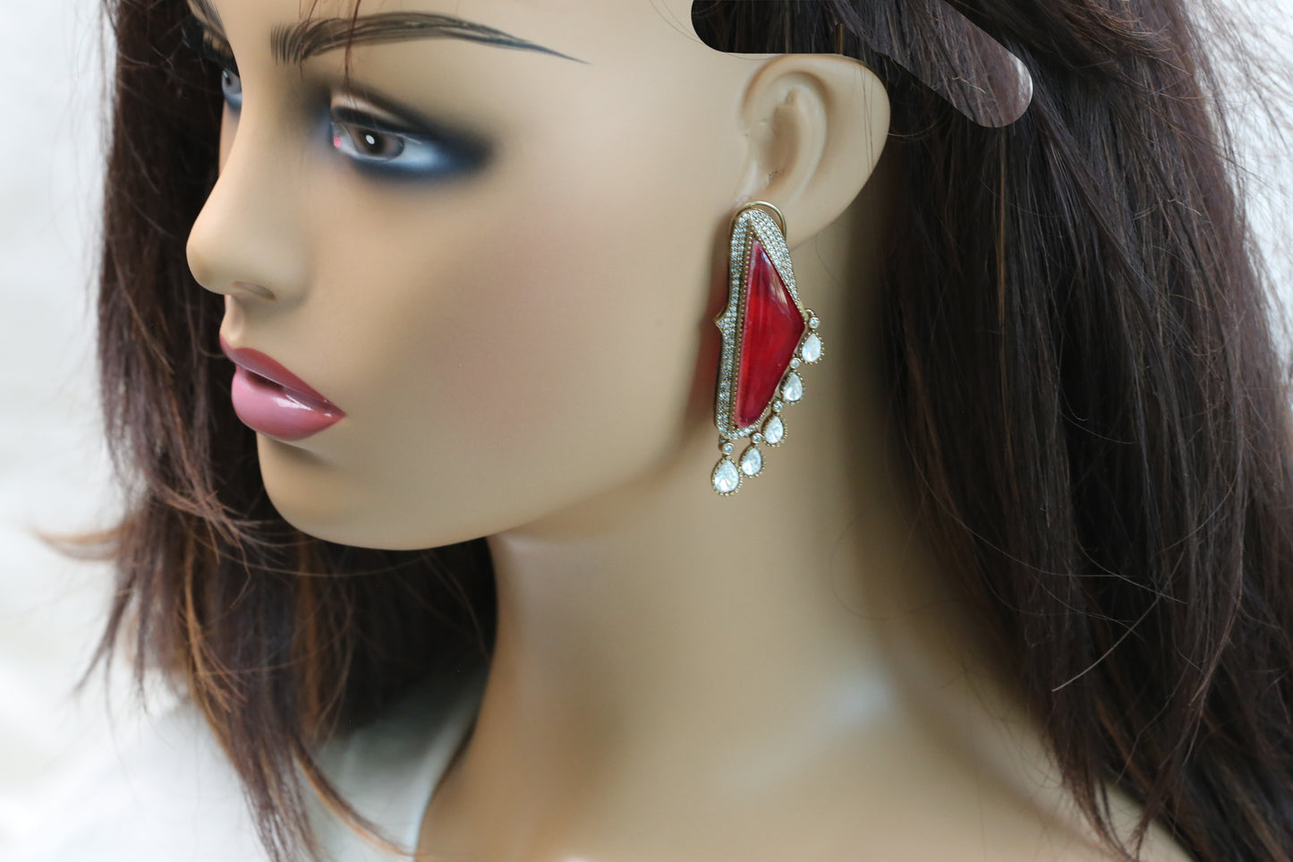 Contemporary Pota Doublet Polki Earrings