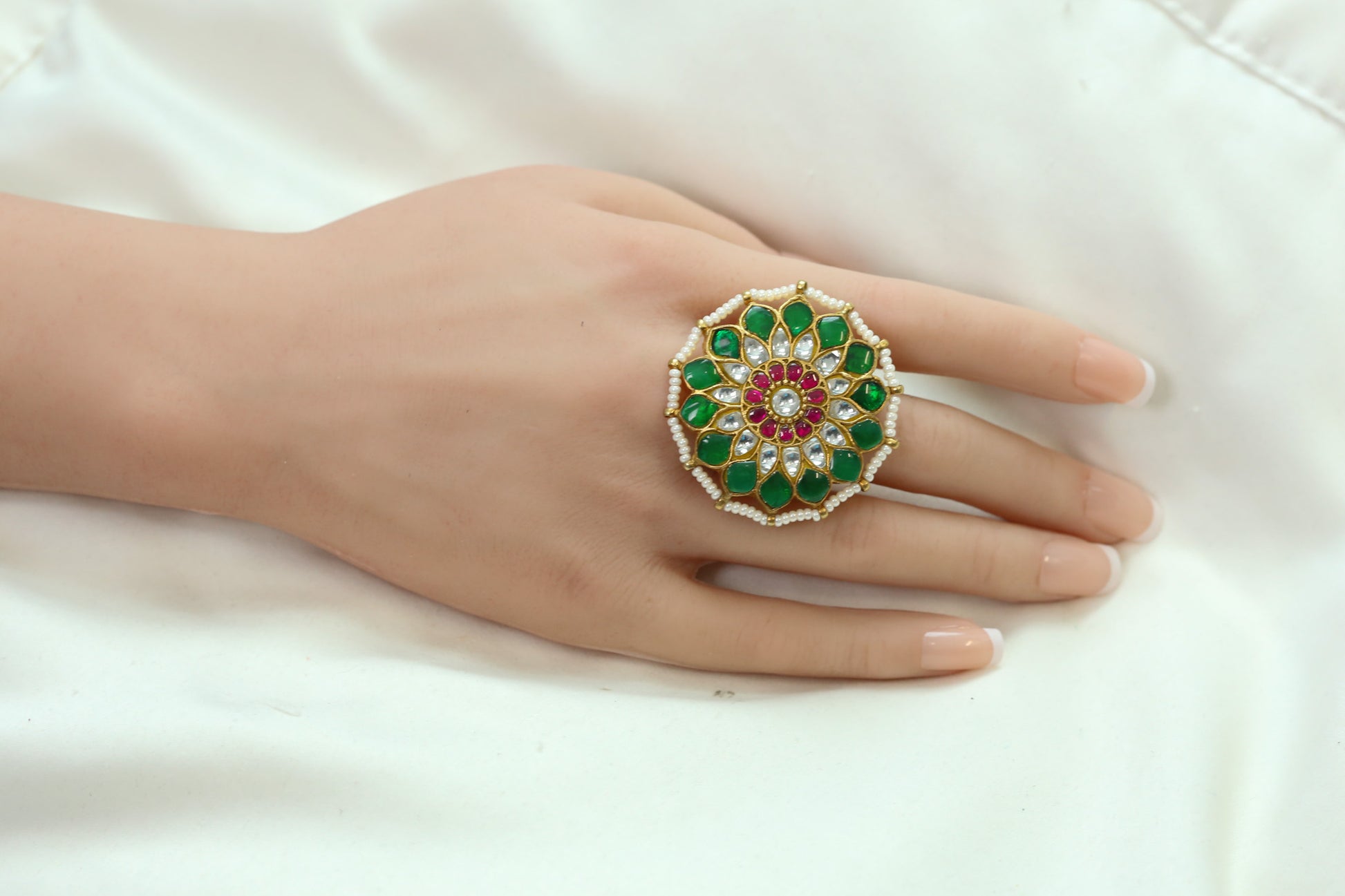Extra Large Kundan Polki Ring