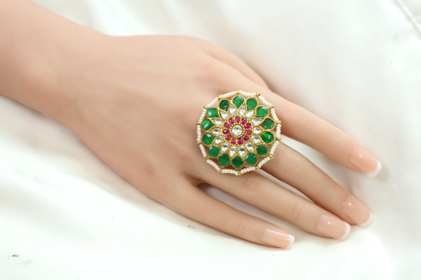 Extra Large Kundan Polki Ring