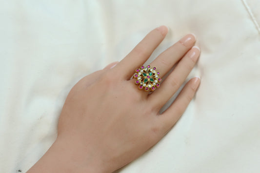 Katha Multi Kundan Ring