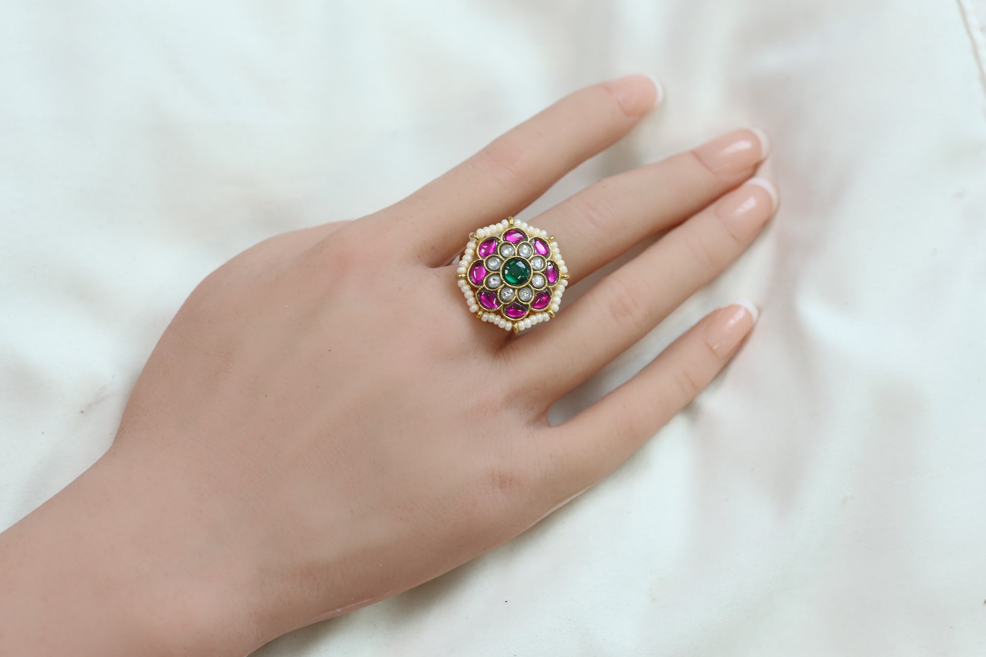 Nemi Multi Kundan Ring