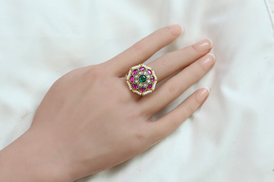 Nemi Multi Kundan Ring