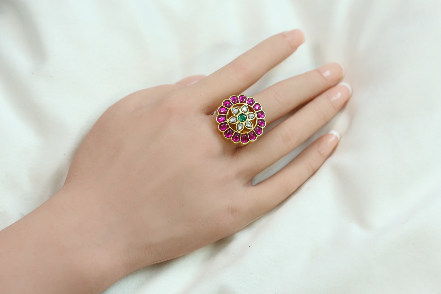 Chitra Multi Kundan Ring