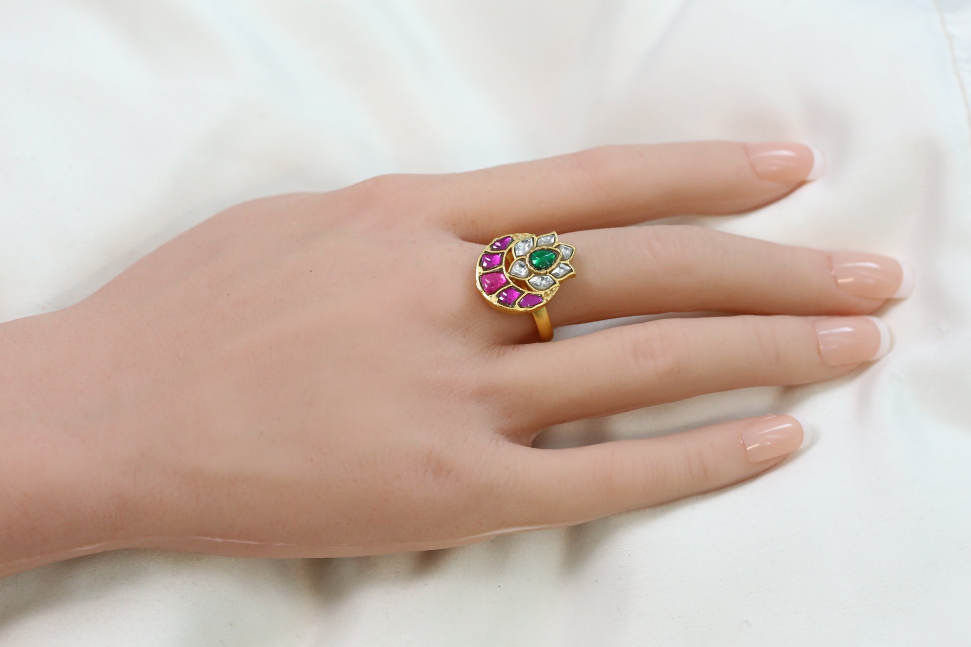 Raasha Multi Kundan Ring
