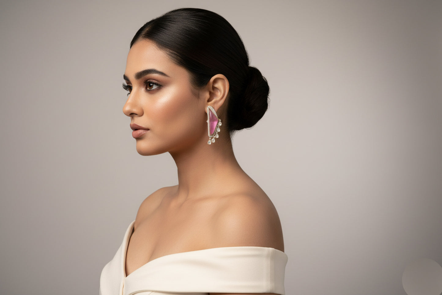 Contemporary Pota Doublet Polki Earrings