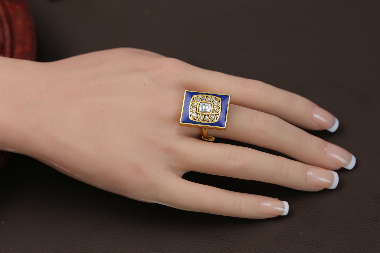 Meenakari Jadau Kundan Ring