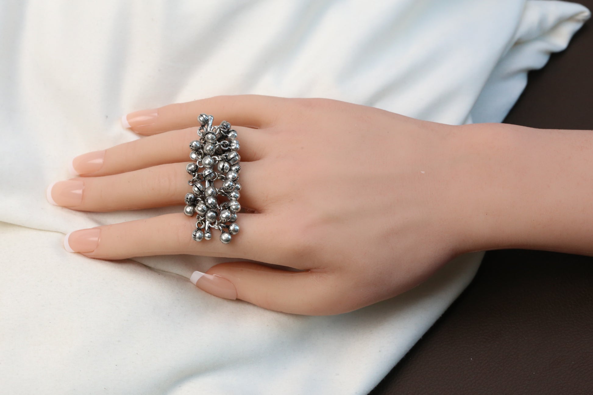 Oxidized Ghungroo Adjustable Ring
