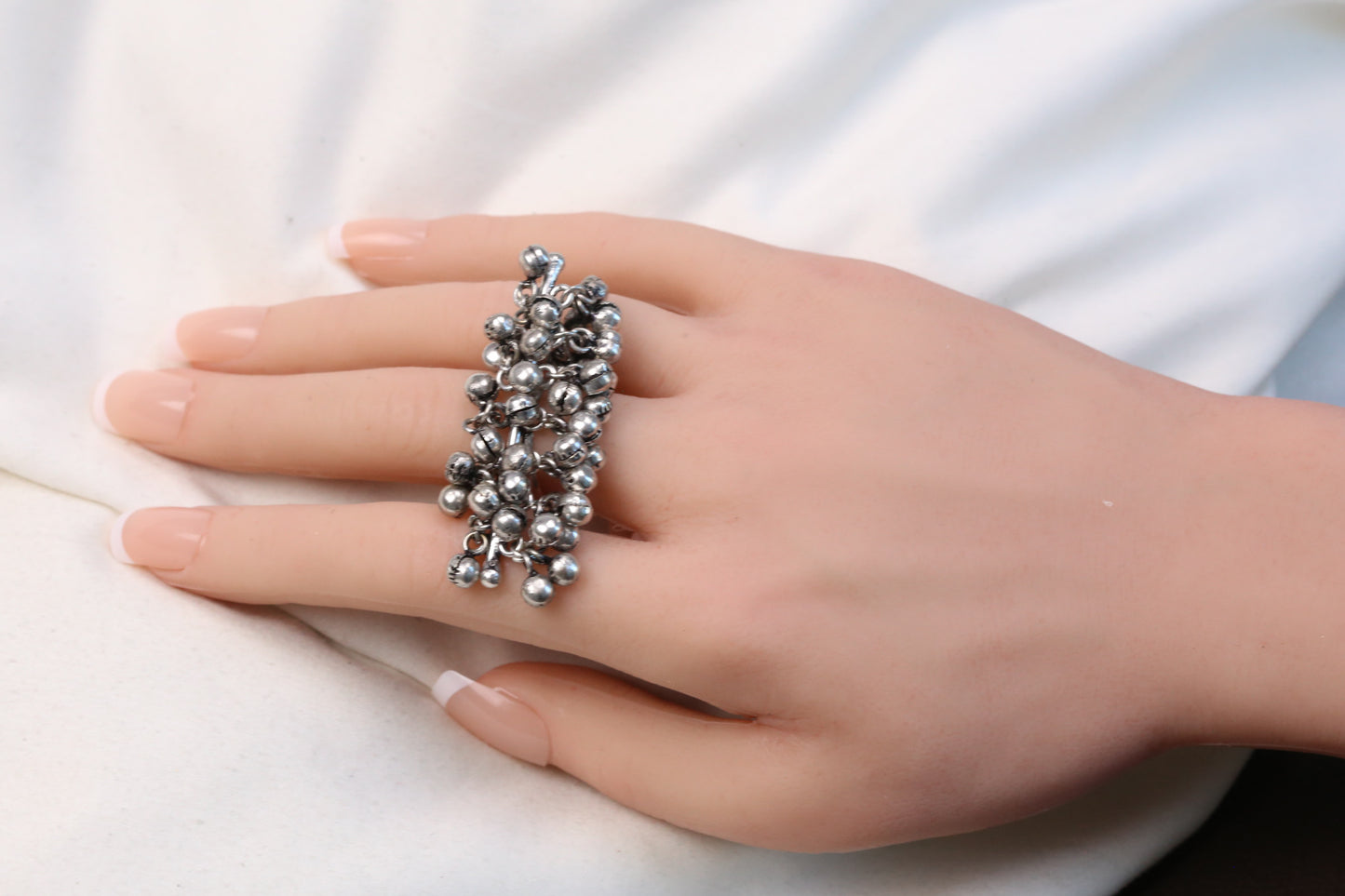 Oxidized Ghungroo Adjustable Ring