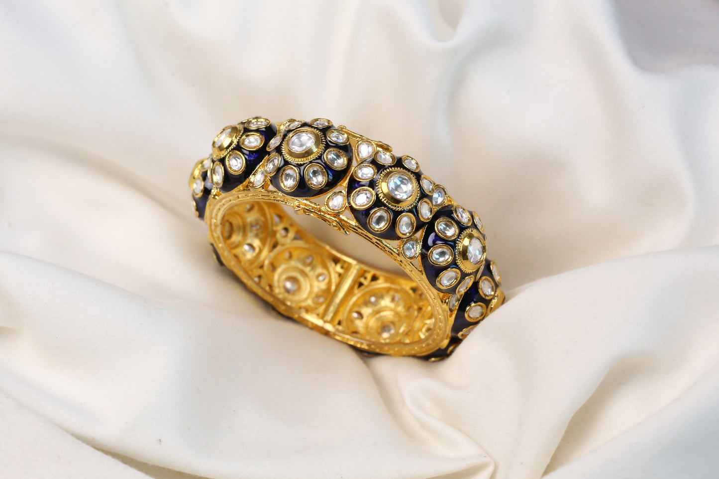 Rajwadi Uncut Kundan Enamel Pacheli (Openable 2.4)