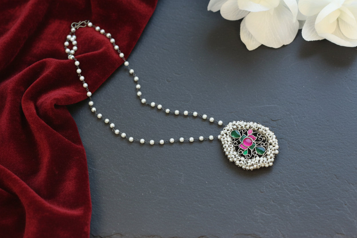 Jadau & Pearl Chain Necklace
