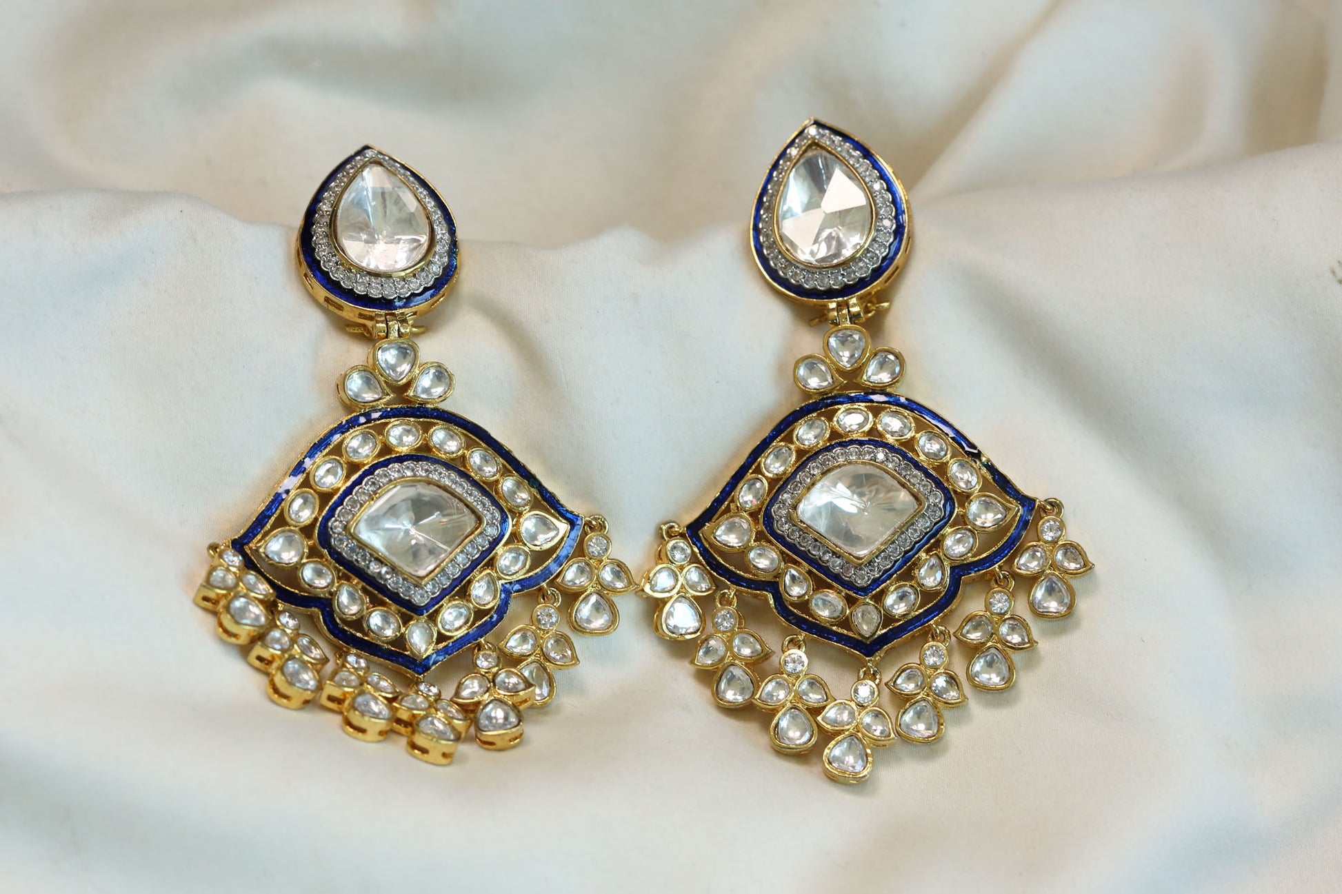 Premium Polki & Enamel Chandbaali
