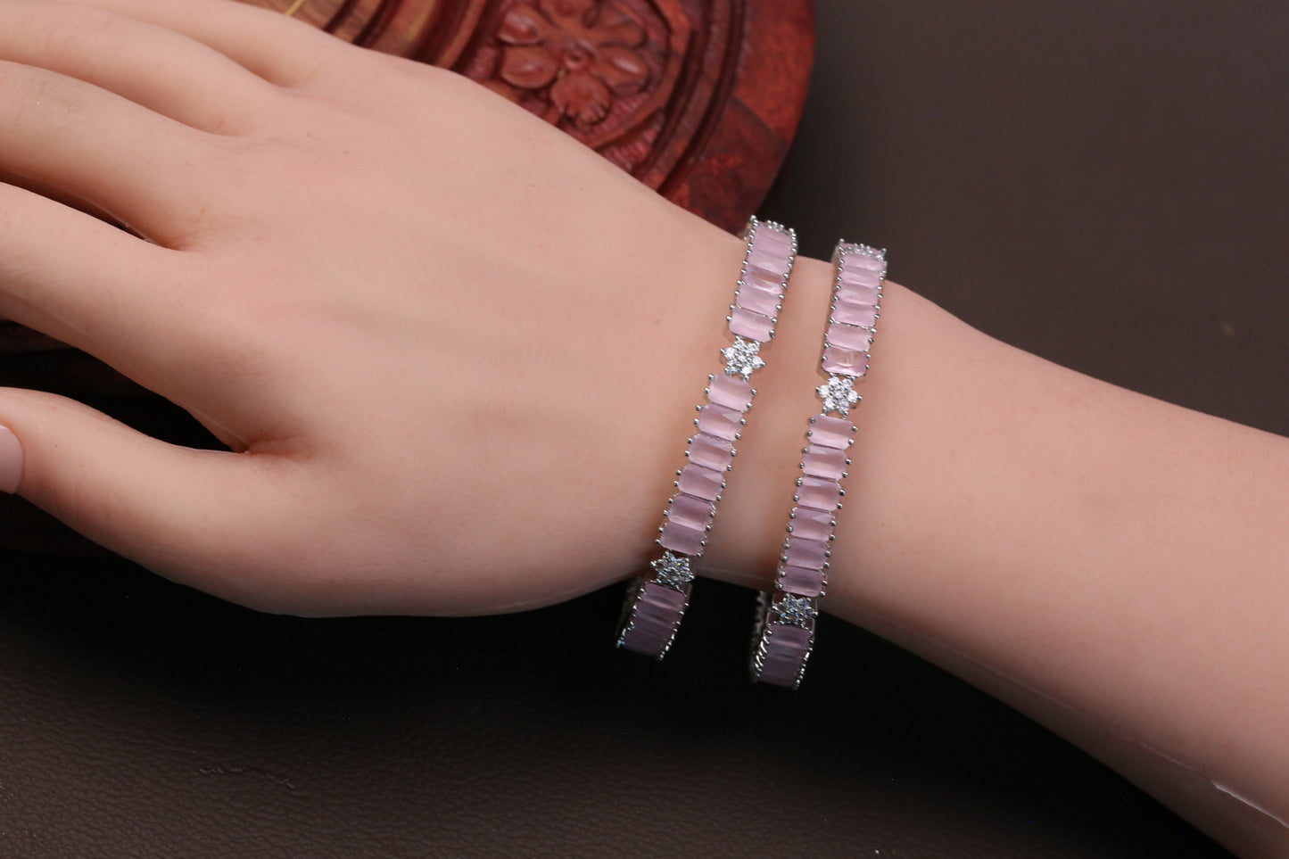 Pink CZ Bangles ( 2.4)