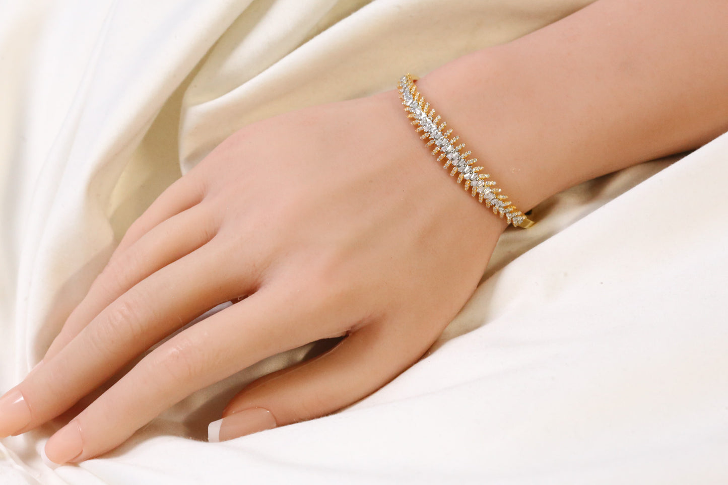 Jenny Openable Micro CZ Bracelet- Gold