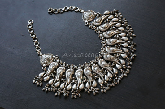 Next To Real Silver Oxidized Necklace (T103-05)