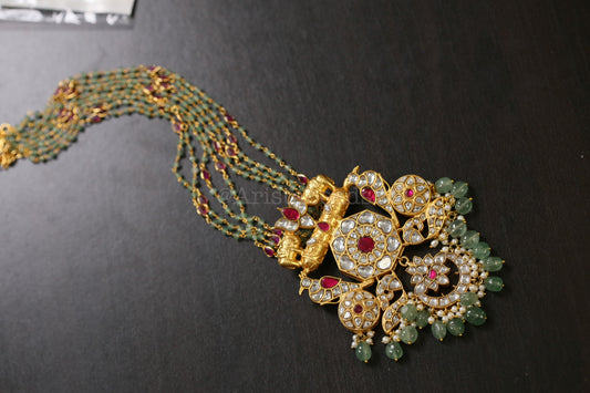 Sampada Handmade Jadau Kundan Necklace - Clear