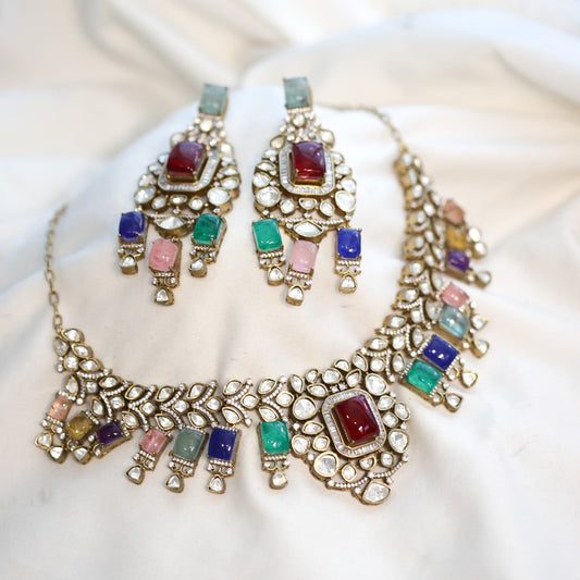 Kundan Polki & Doublet Necklace Set