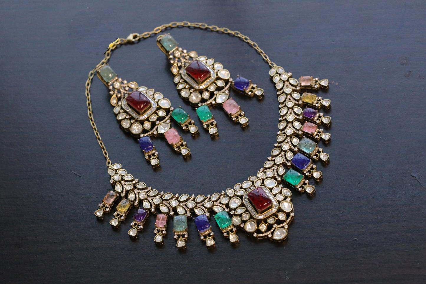 Kundan Polki & Doublet Necklace Set