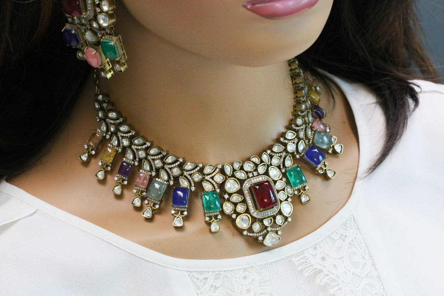 Kundan Polki & Doublet Necklace Set