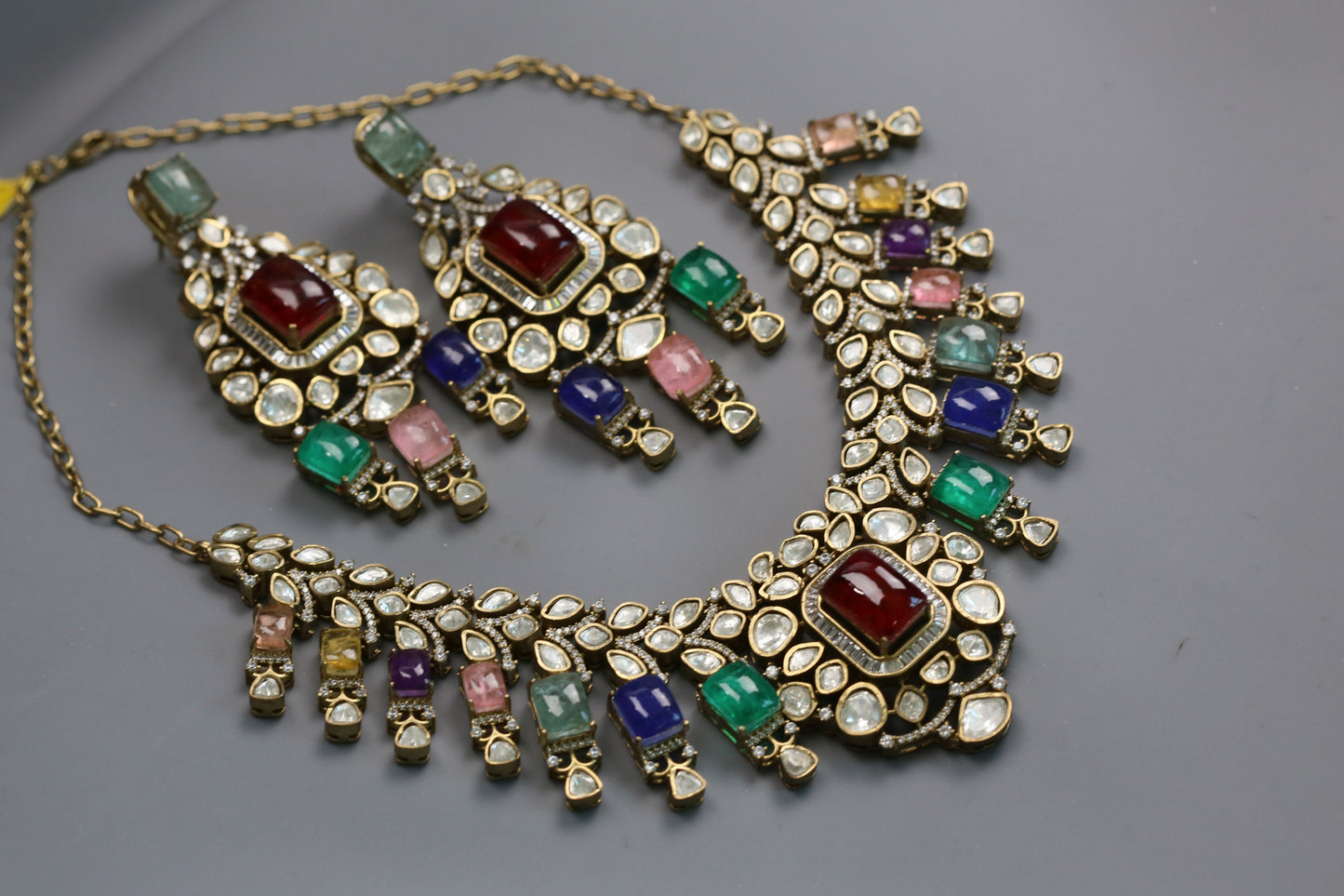 Kundan Polki & Doublet Necklace Set