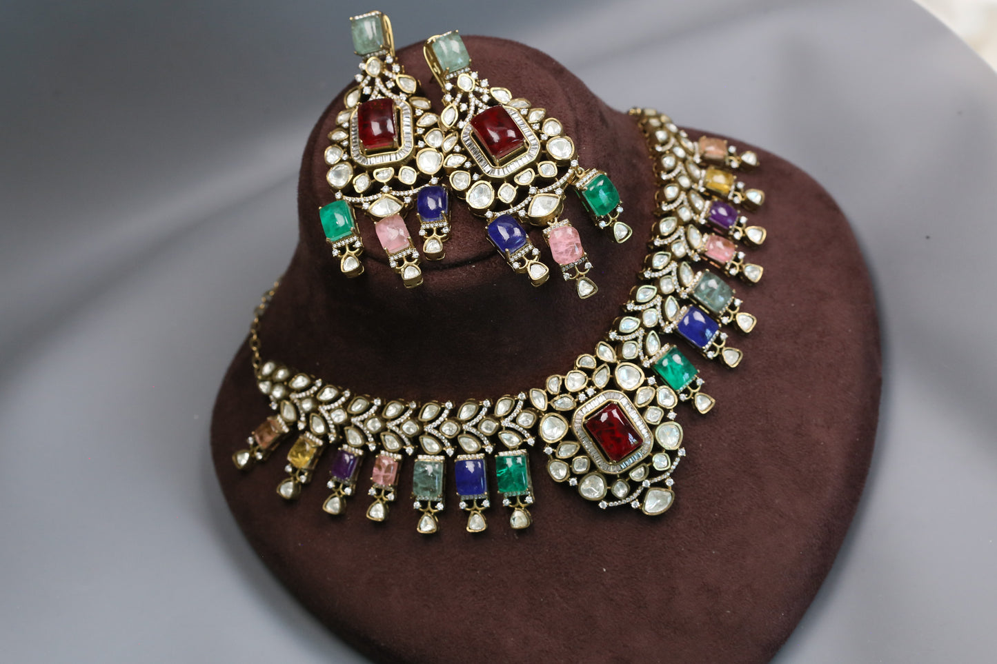 Kundan Polki & Doublet Necklace Set