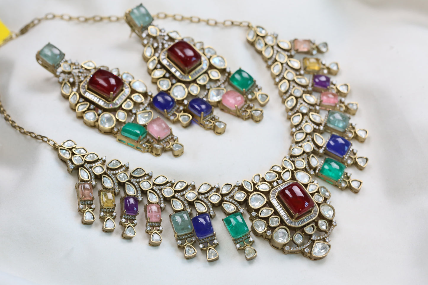 Kundan Polki & Doublet Necklace Set