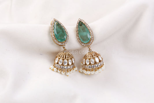 Doublet Semiprecious Jhumka - (101-74)