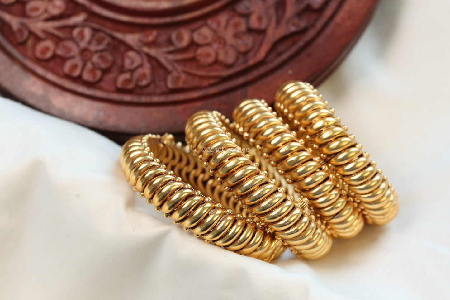 Brass Base Sutlara Bangle Set