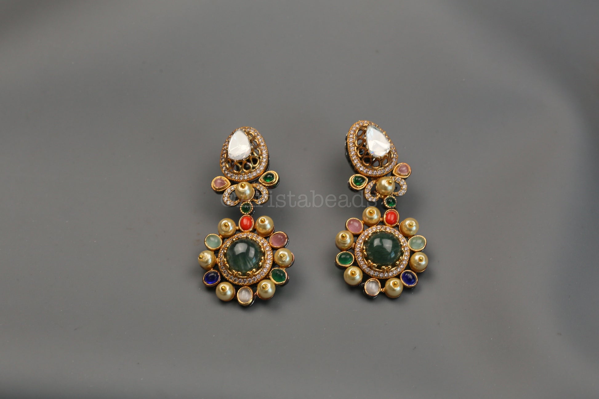 Sabya Semiprecious Stones & Polki Necklace Set