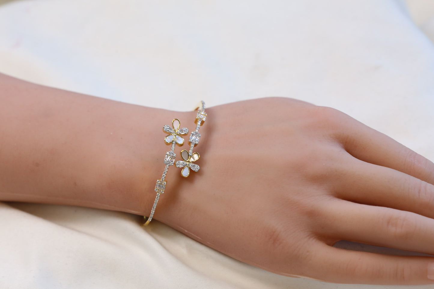 Kiara Openable Micro CZ Bracelet- Gold