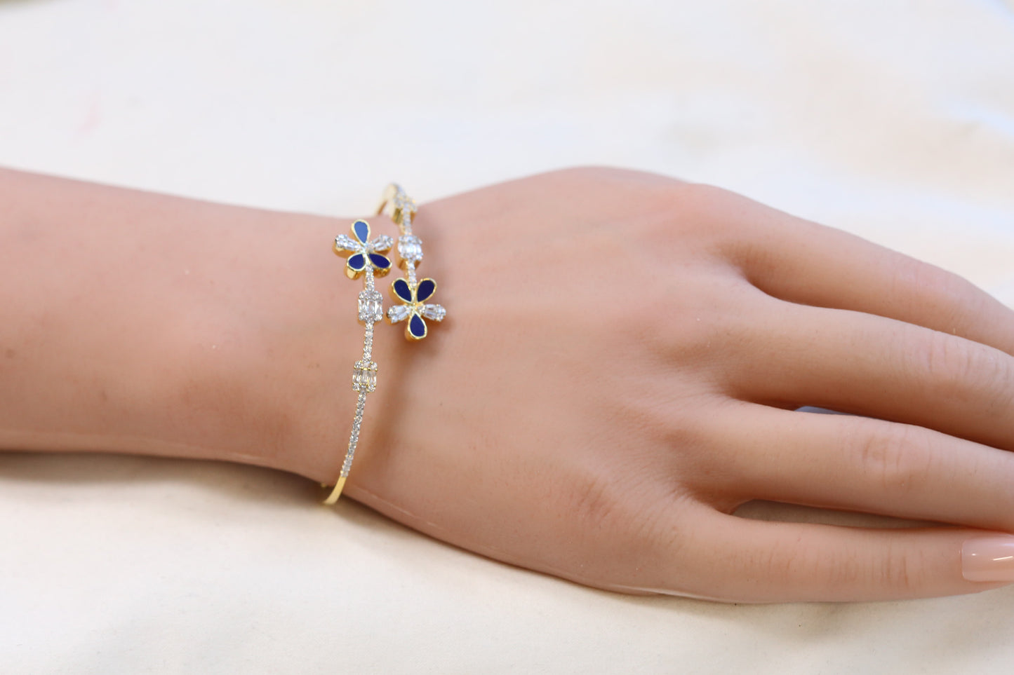 Kiara Openable Micro CZ Bracelet- Gold