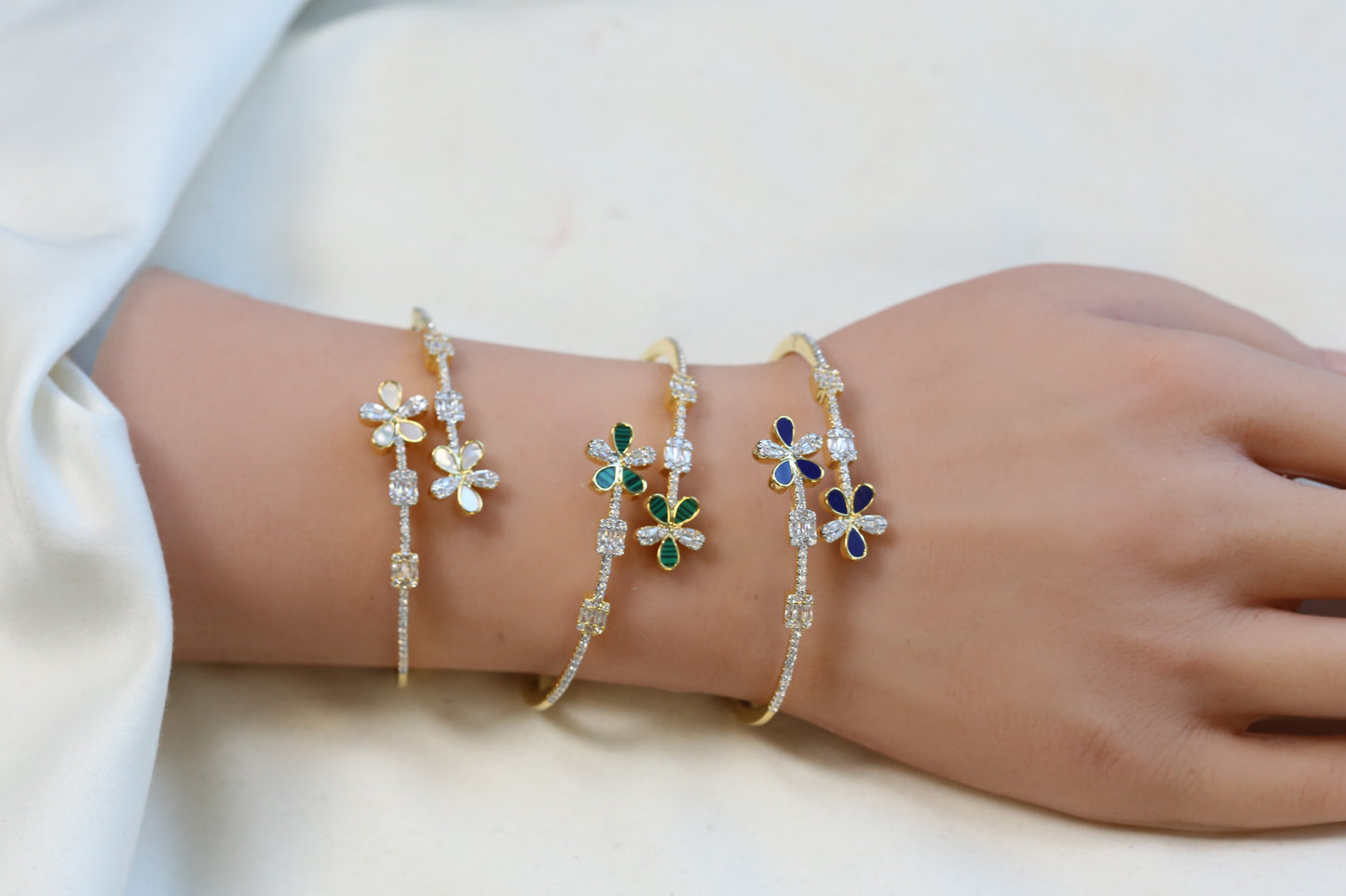 Kiara Openable Micro CZ Bracelet- Gold