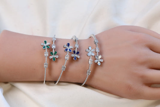 Kiara Openable Micro CZ Bracelet- Silver