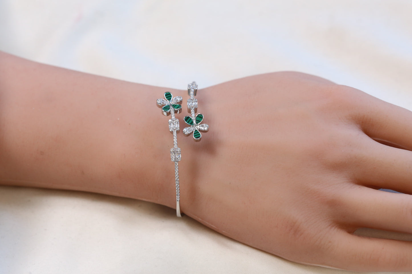 Kiara Openable Micro CZ Bracelet- Silver