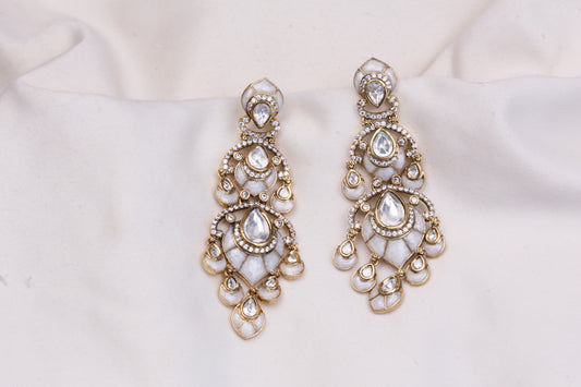 Ananya Takkar Kundan Earrings - Ivory