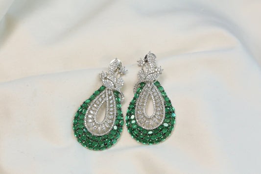 Premium CZ Earrings - Green